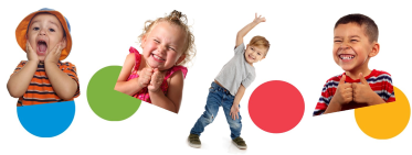 Images of small children excited